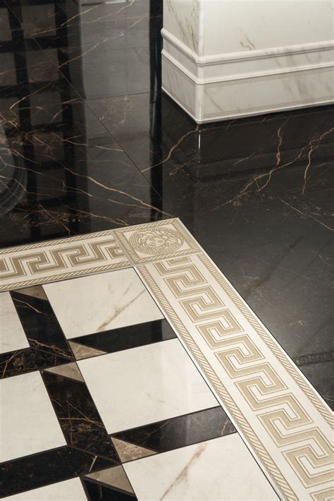 floor versace nero pavimento|versace floor tiles.